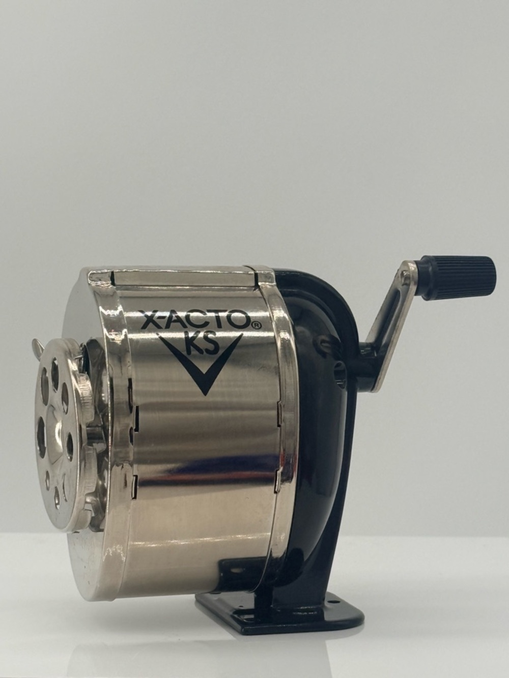 KS Metal Pencil Sharpener - Black and Silver